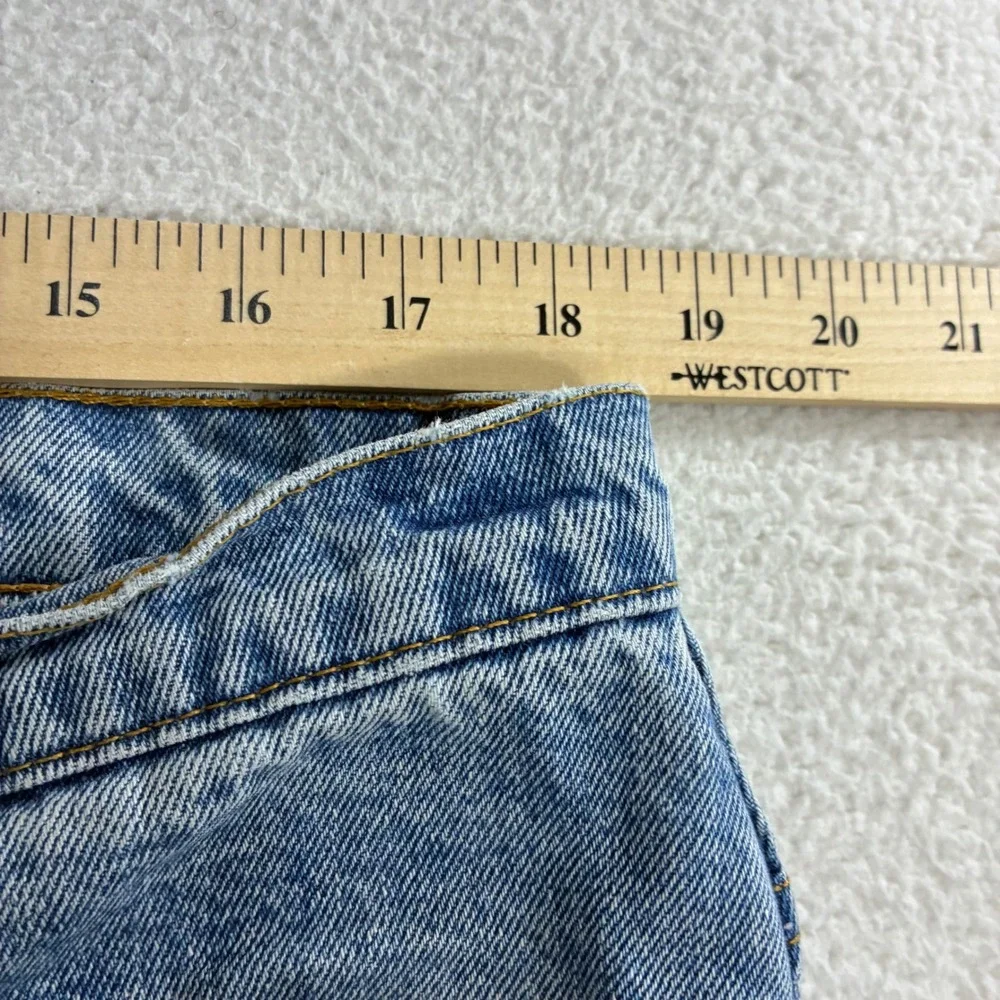 Y2K Polo Ralph Lauren Baggy Jeans Men 36x34 Blue Embroidered Denim Co Distressed